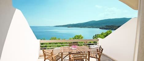 Appartamento, 1 camera da letto, vista mare | Vista del balcone