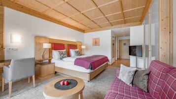 Premium bedding, pillow-top beds, free minibar, in-room safe