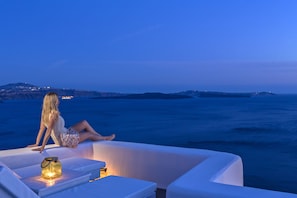 Villa, Jetted Tub, Sea View (Full Moon Villa Outdoor Plunge Pool) | Terrace/patio - White Pearl Villas (Santorini)