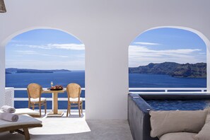Villa, Jetted Tub, Sea View (Full Moon Villa Outdoor Plunge Pool) | Terrace/patio - White Pearl Villas (Santorini)