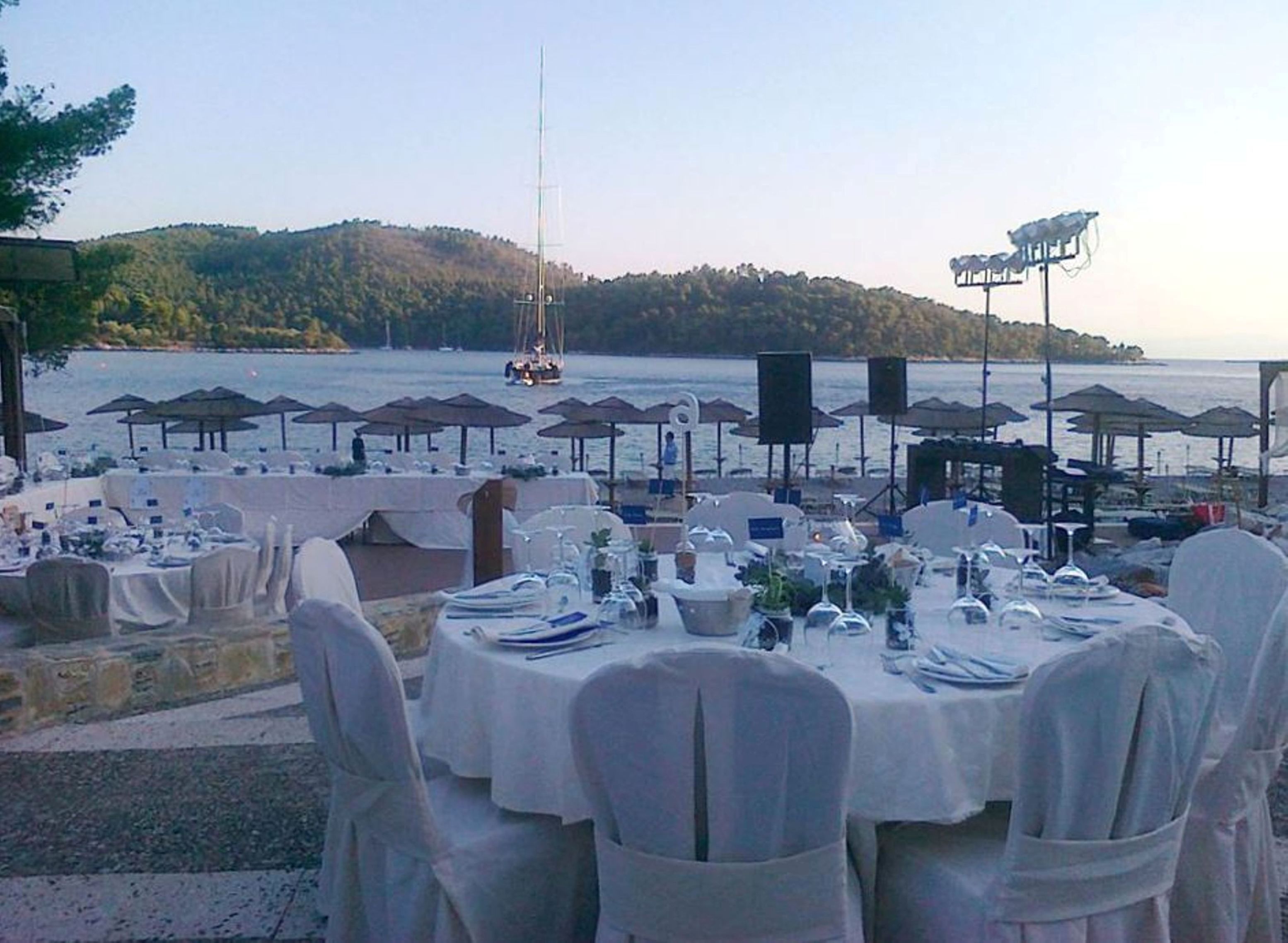 Outdoor wedding area