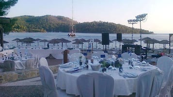 Outdoor wedding area