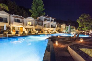 Front of property – evening/night - Blue Green Bay (Skopelos)