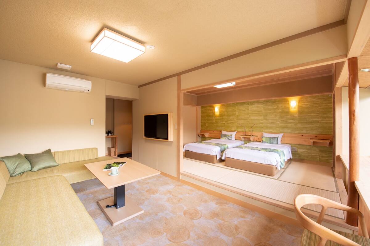 客房, 非吸煙房 (A,w/Tatami area, Renewal, West Build.) | 客房內保險箱、筆電工作空間、免費無線上網、床單