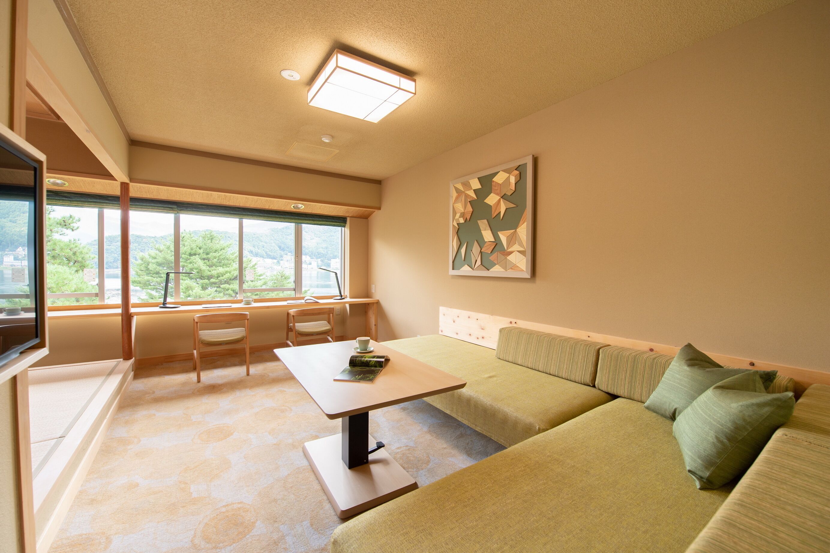 renewal twin room a with tatami area and lake view, non smoking | 1 bedroom, in-room safe, laptop workspace, free wifi