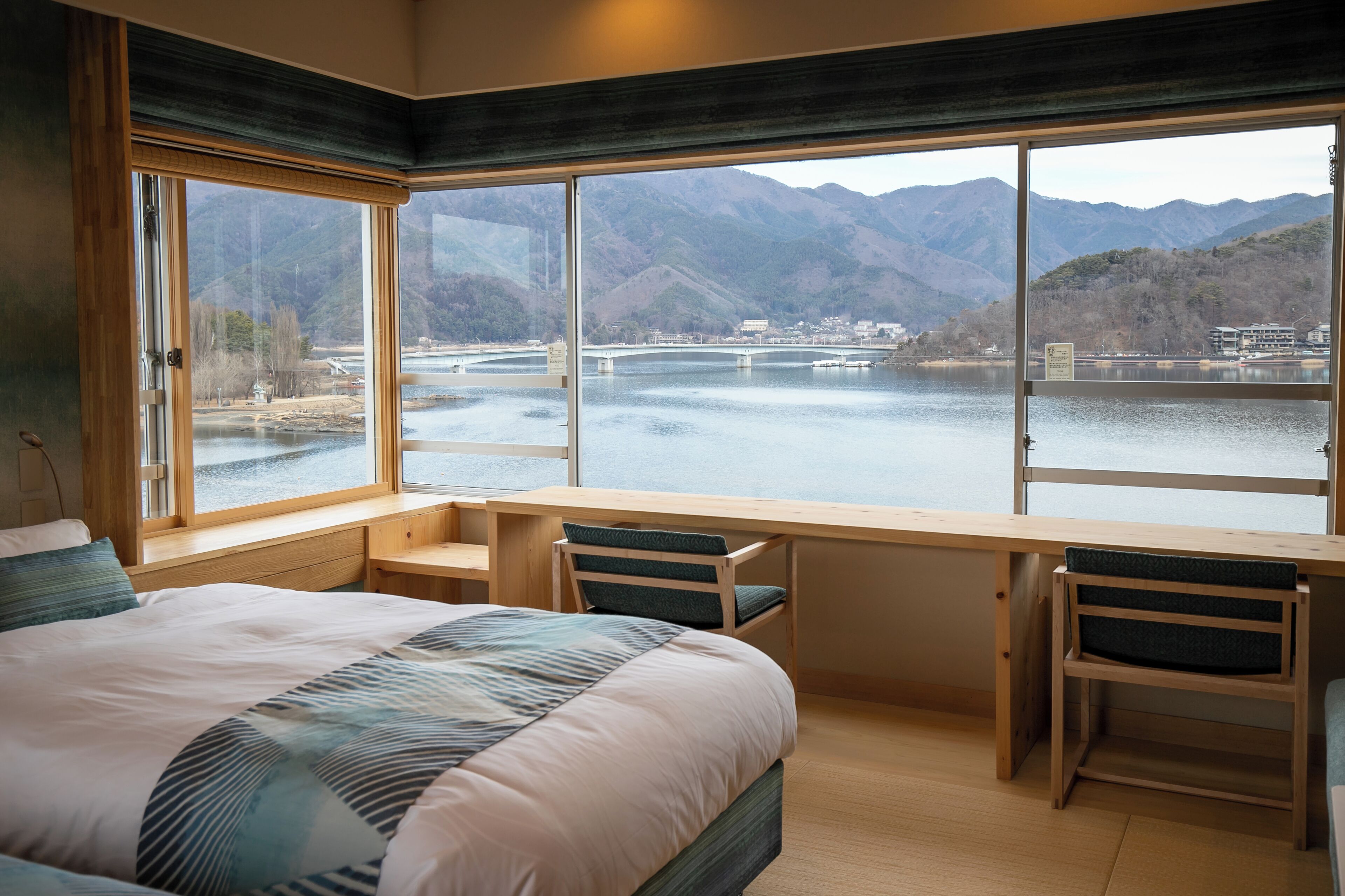 view bath corner room with tatami and lake view, non smoking | view from room