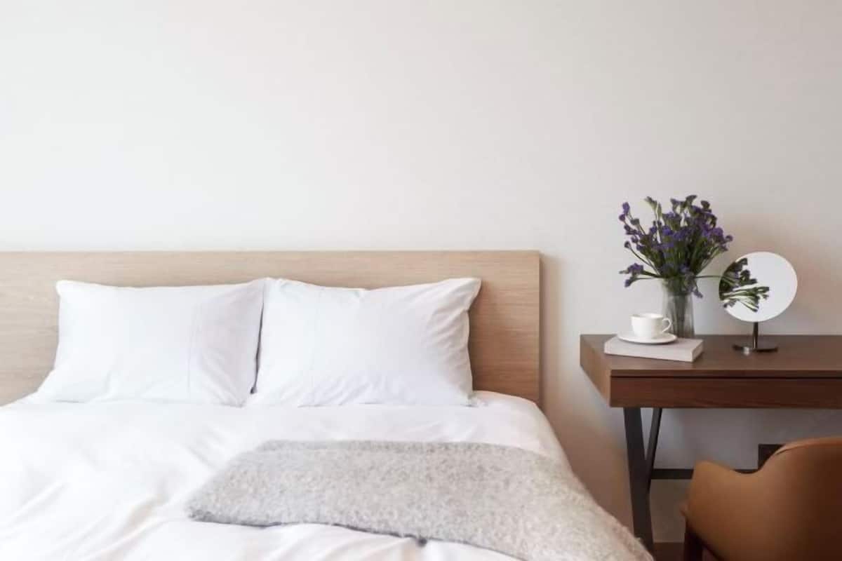 1 slaapkamer, donzen dekbedden, individueel gedecoreerd