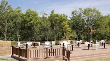 Outdoor banquet area