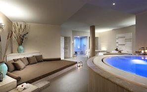 Behandlungsräume für Paare, Sauna, Whirlpool, Dampfbad
