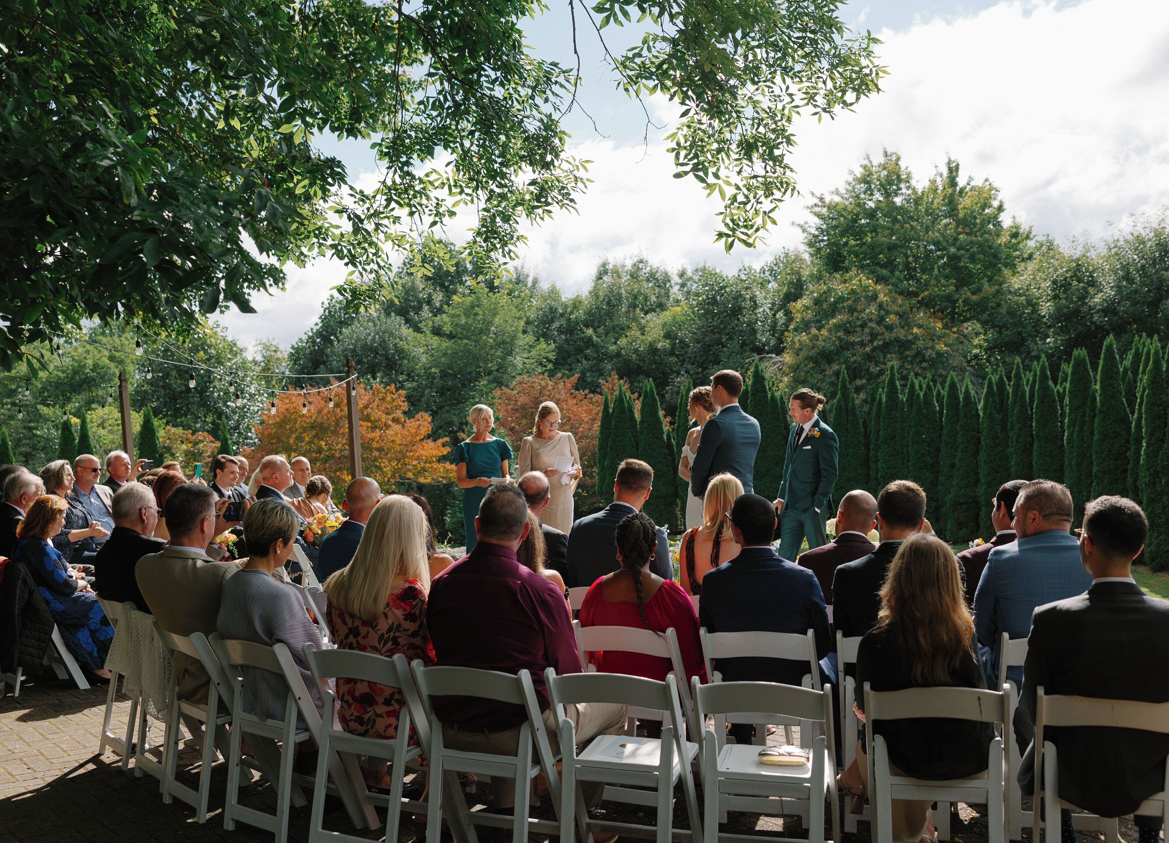 outdoor wedding area