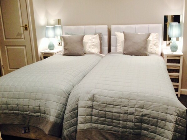 Habitación de lujo con 2 camas individuales, baño en la habitación, planta baja