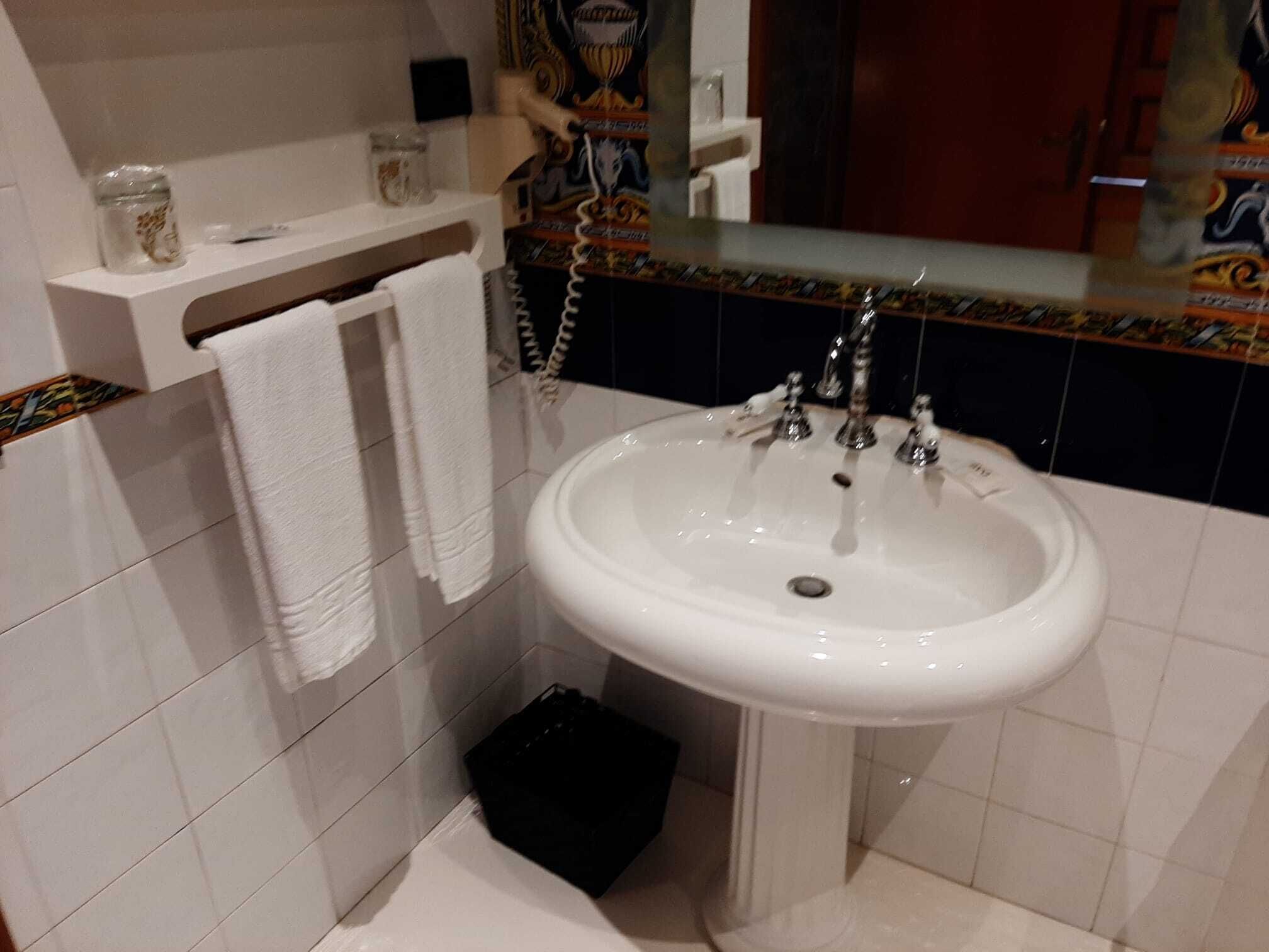 standard double room | bathroom | hair dryer, bidet, towels, soap