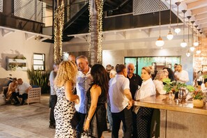 Outdoor banquet area