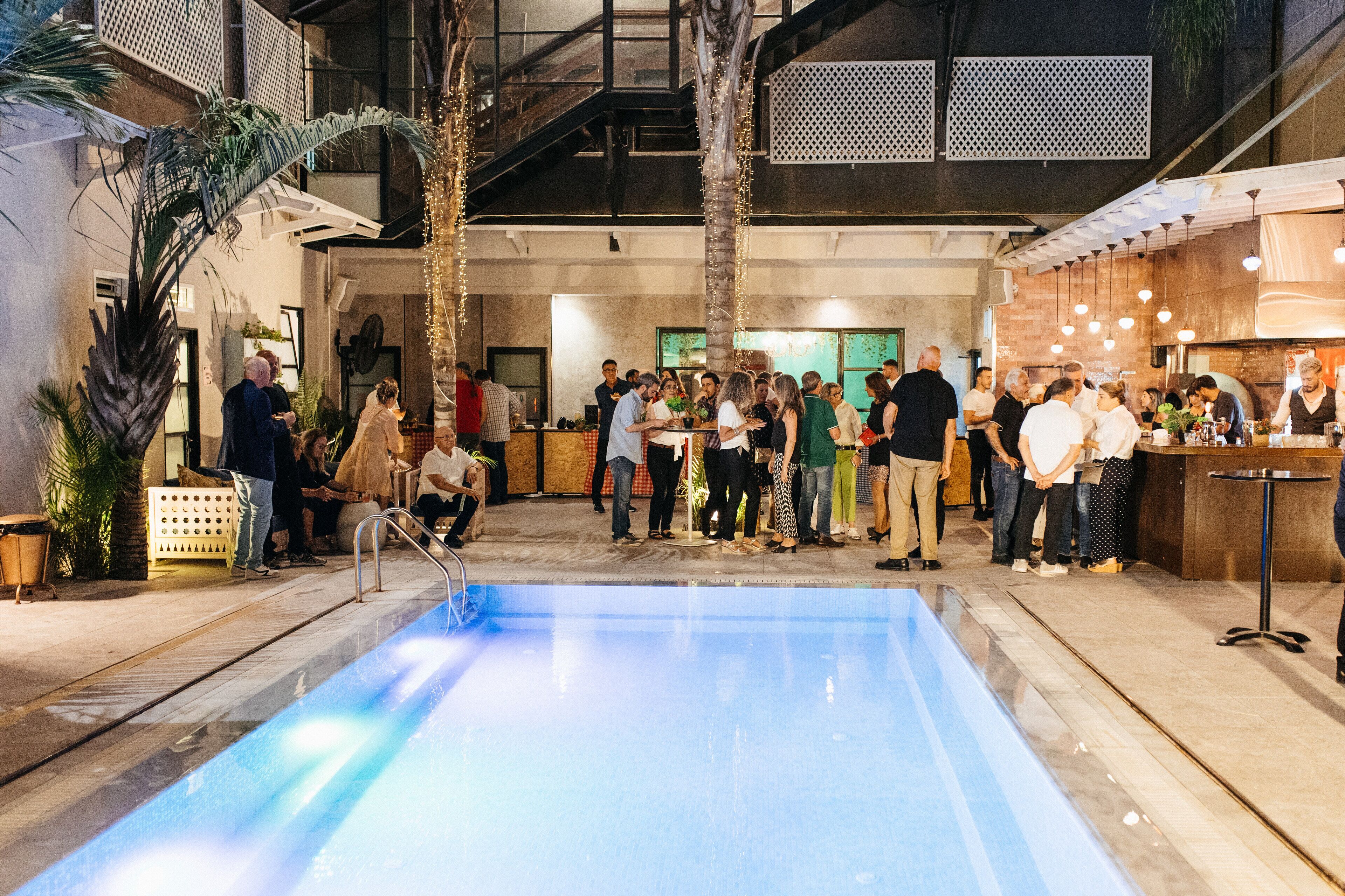 outdoor banquet area