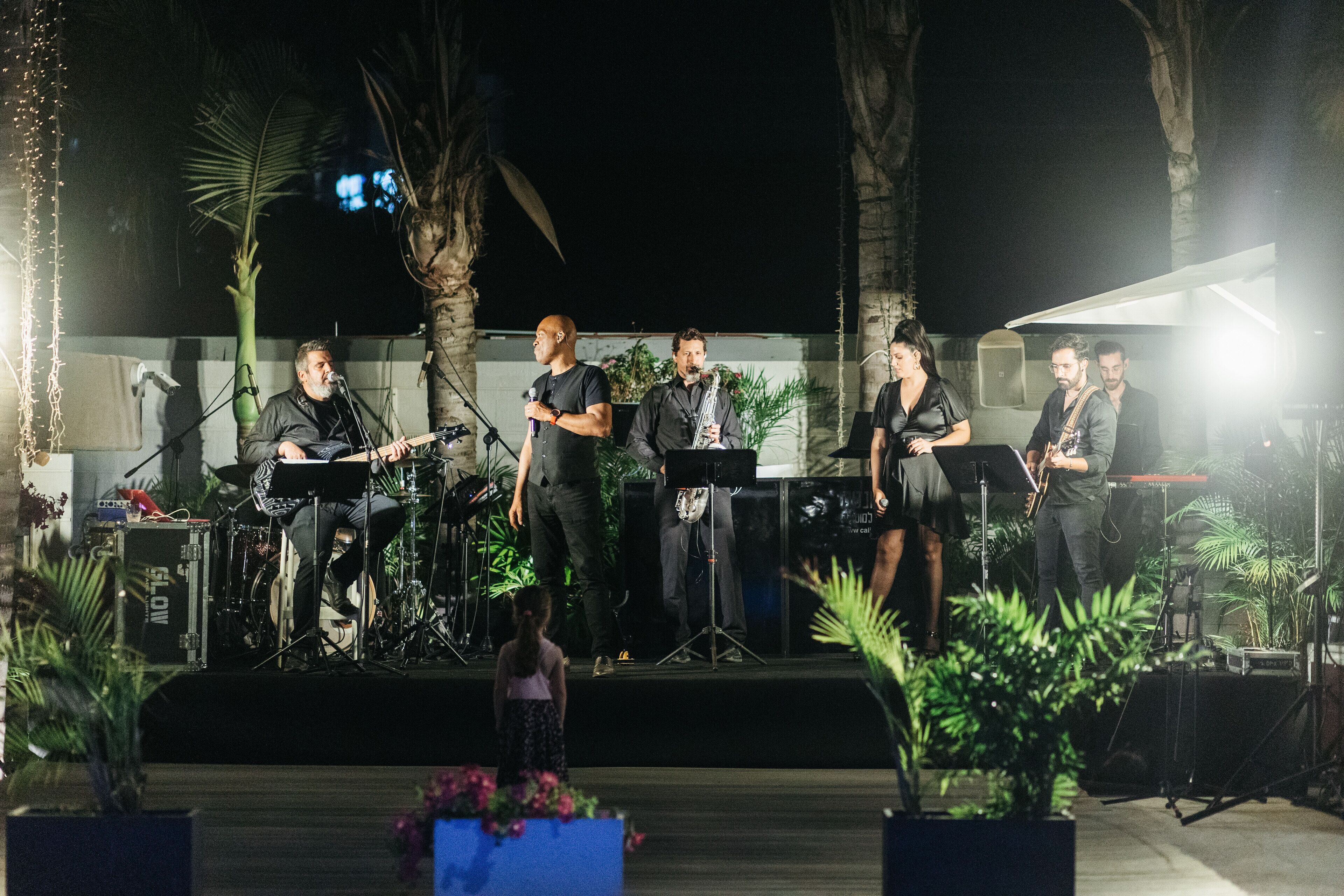 outdoor banquet area