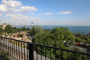 Family Room with Balcony and Sea View | Balcony view - Sea House Suites (Istanbul)