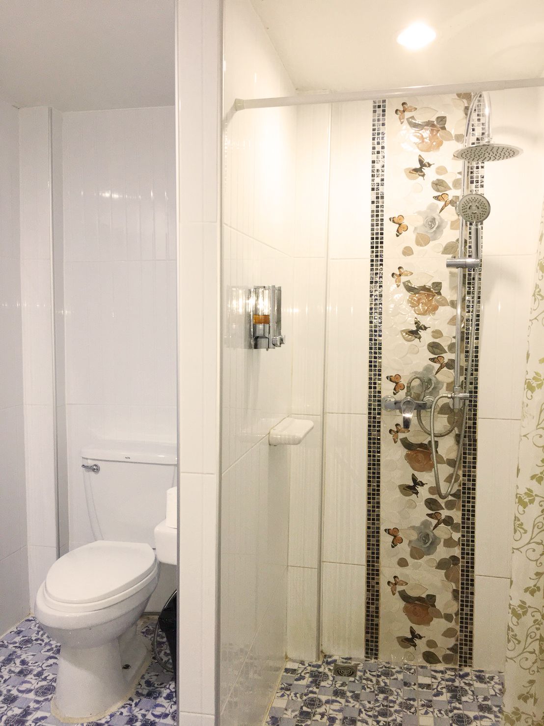 shower, hair dryer, bathrobes, slippers