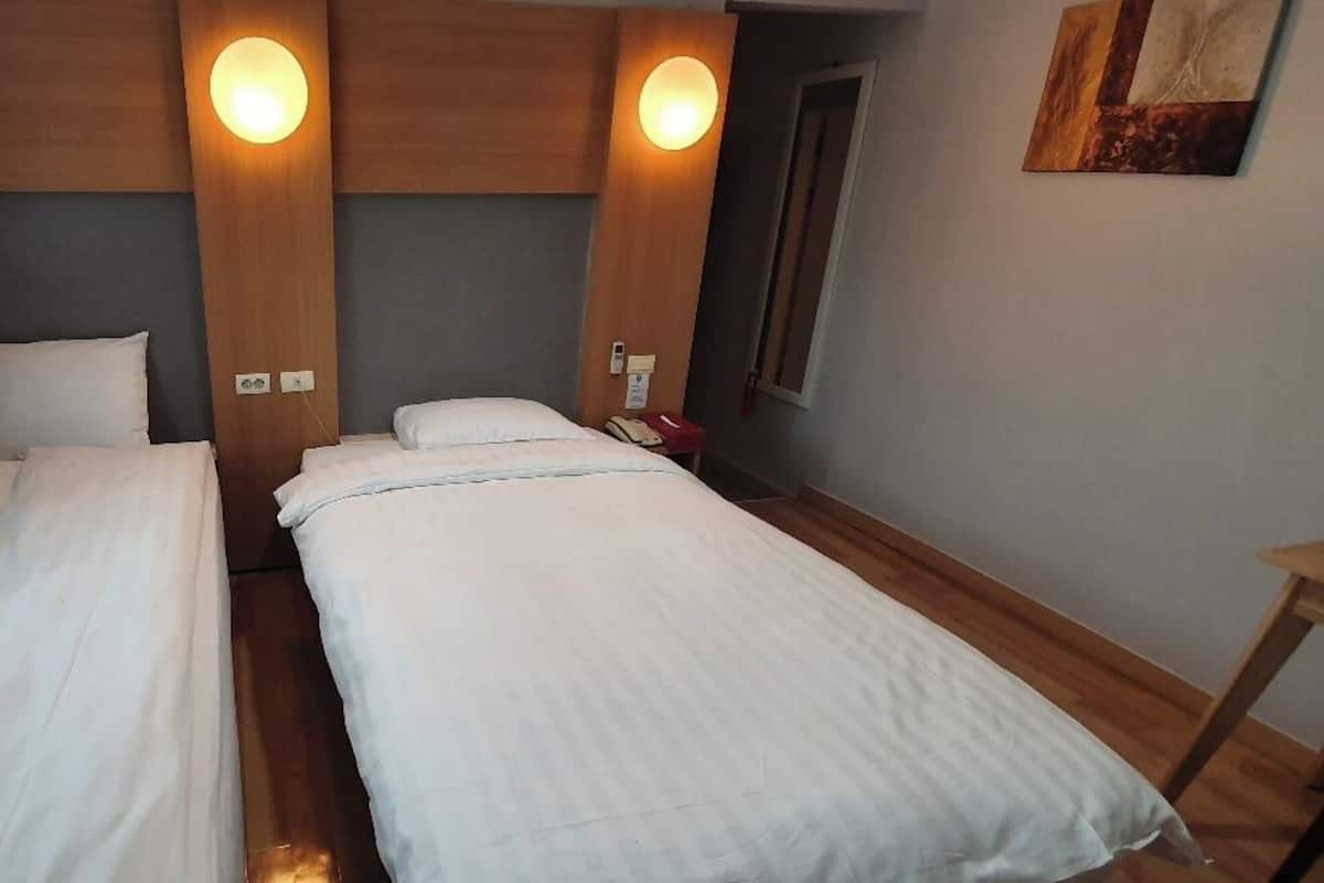 Habitación básica con 2 camas individuales, 2 camas individuales | Insonorización, wifi gratis y ropa de cama