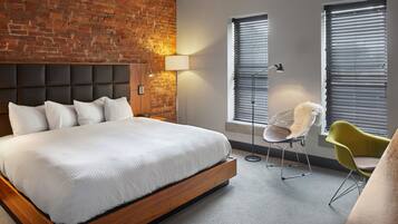 Room, 1 Katil Raja (King) | Peralatan tempat tidur premium, gebar bulu kapas, bar mini percuma