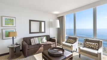 Een 42-inch flatscreentelevisie met kabelzenders en televisie