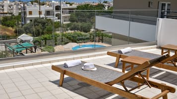 Suite, uitzicht op zee | Balkon
