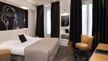 Premium bedding, in-room safe, individually decorated, desk