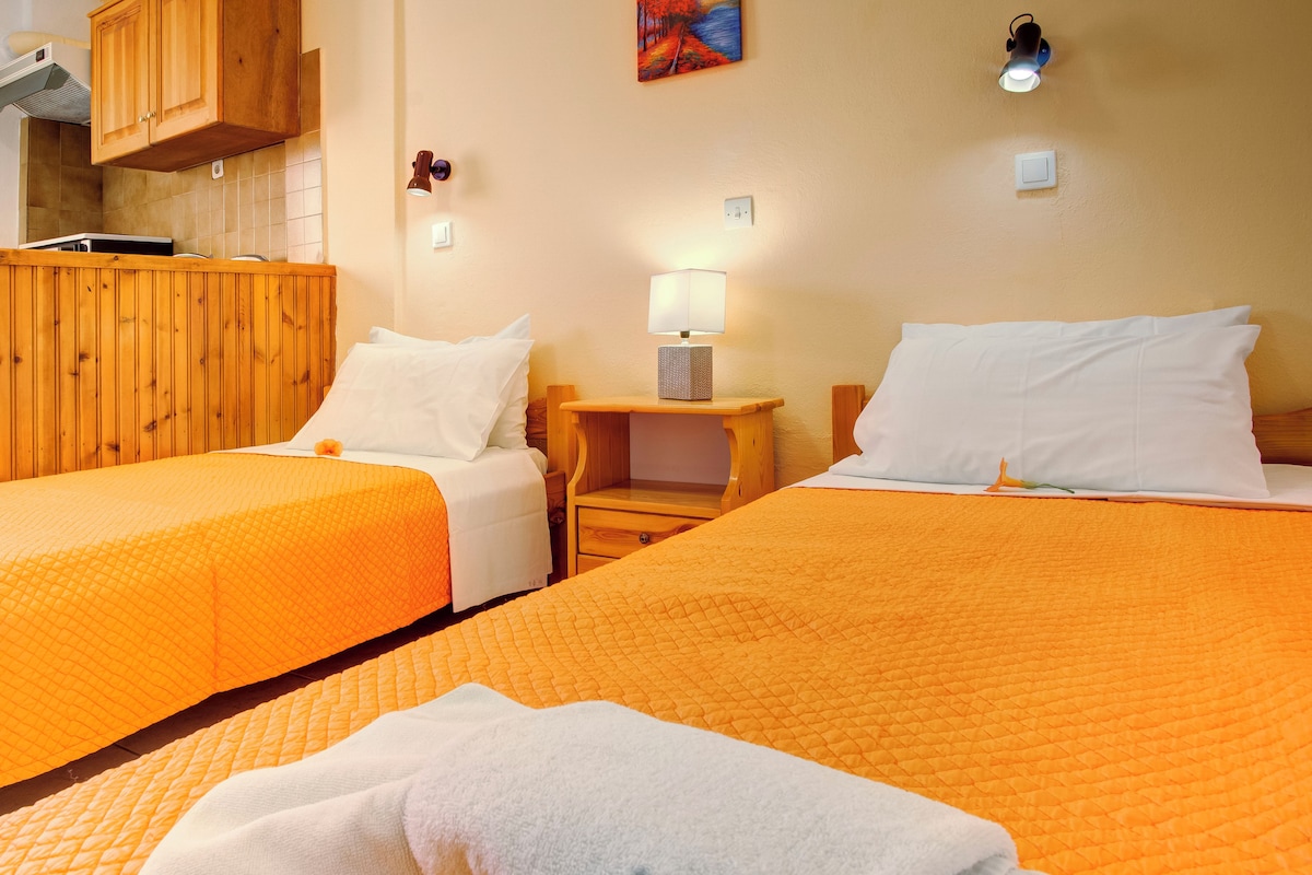 Double Room, 1 Bedroom, Pool View | In-room safe, cribs (free), WiFi (free), bed sheets