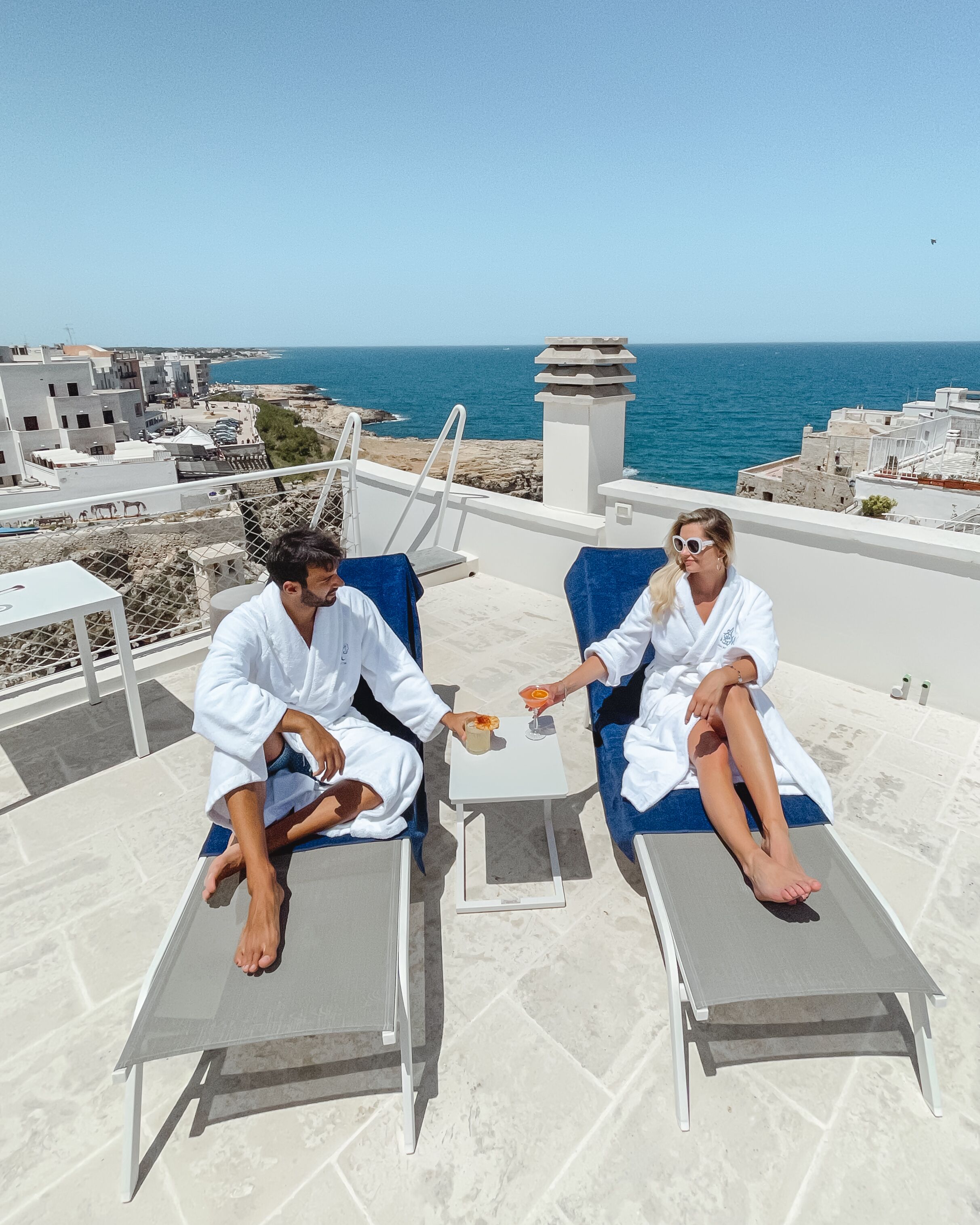 Junior suite, terras, uitzicht op zee | Terras