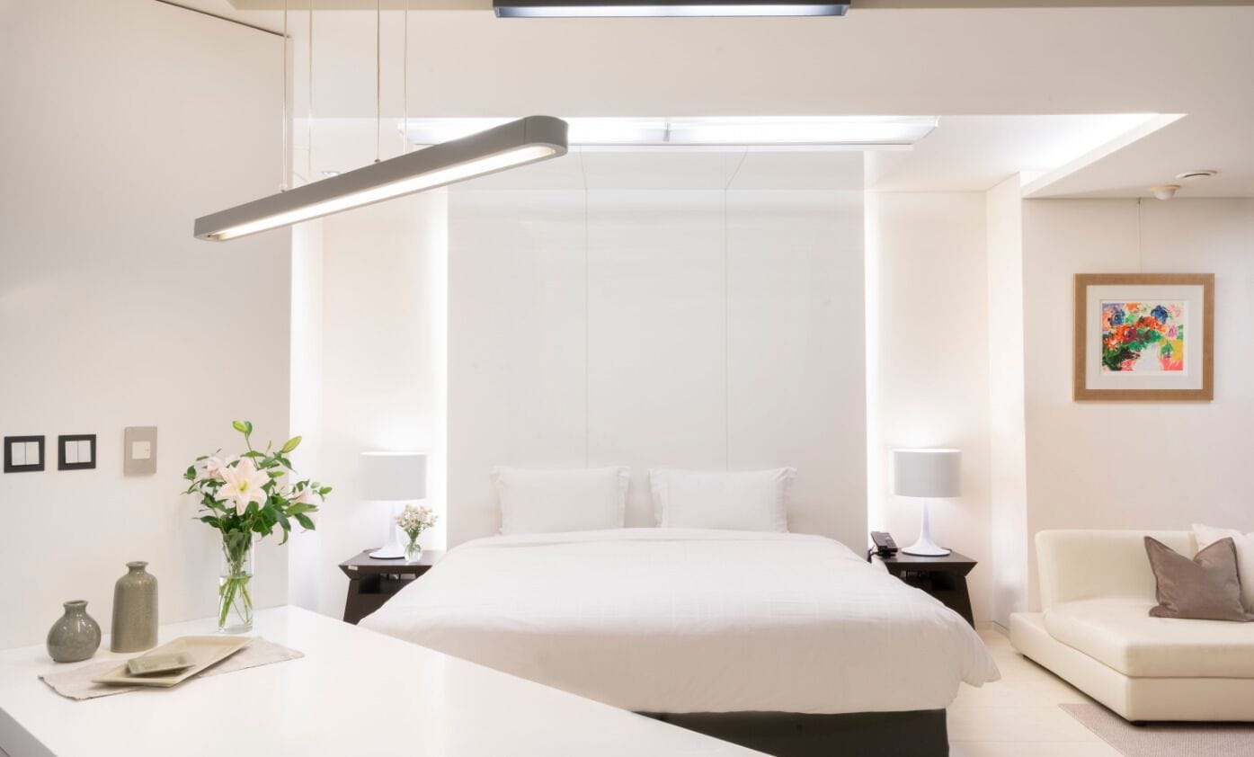 deluxe double room | egyptian cotton sheets, premium bedding, memory-foam beds, in-room safe