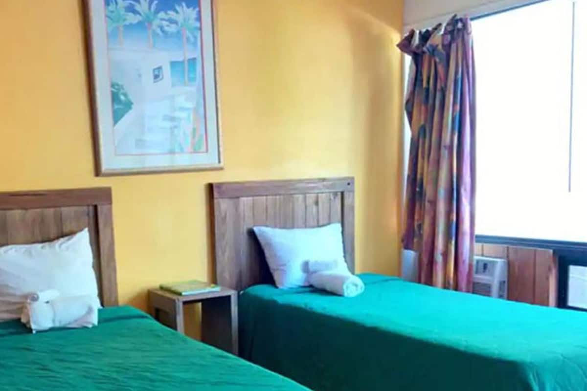 Premium bedding, desk, free WiFi, bed sheets