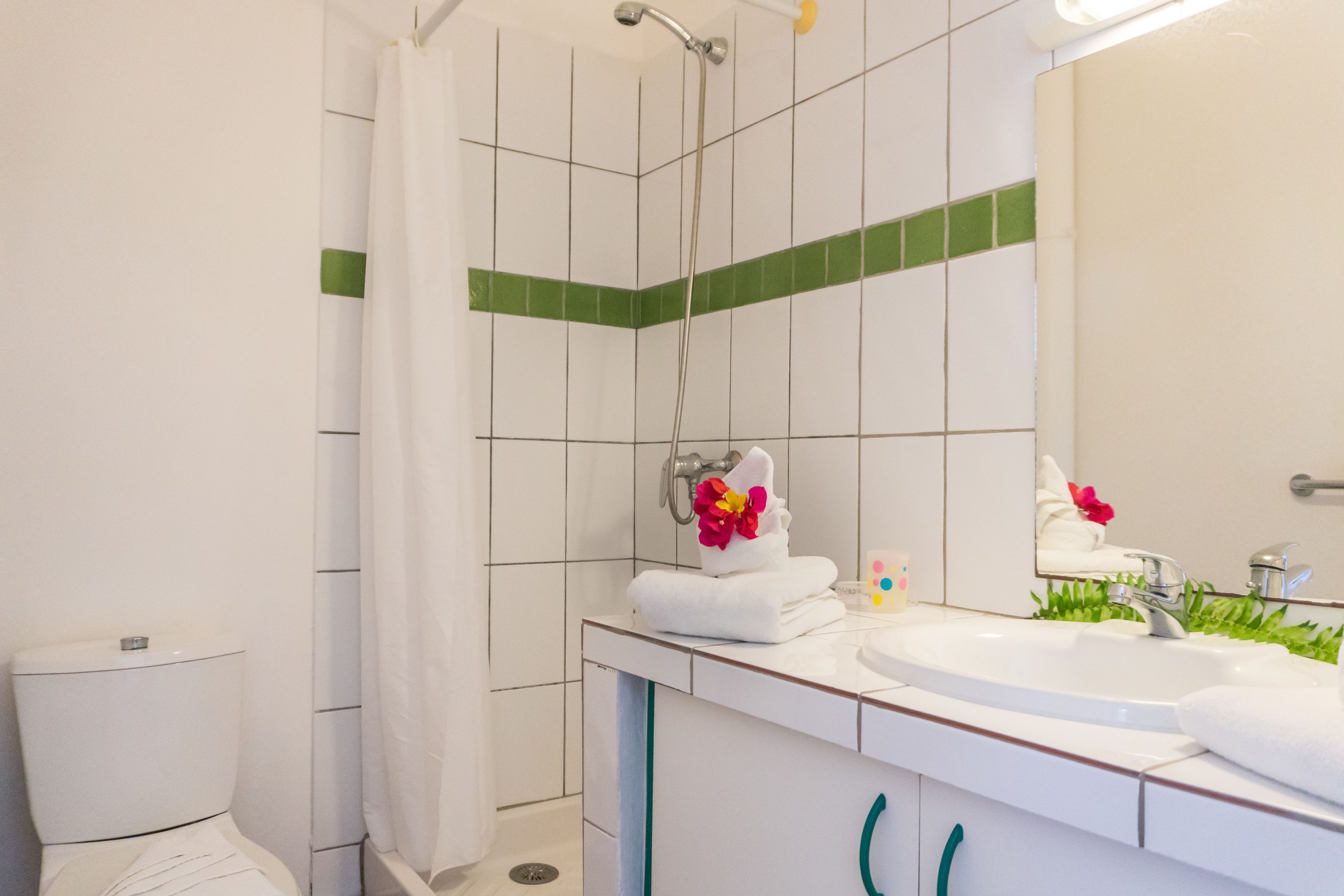 studio standard | bathroom | shower, towels