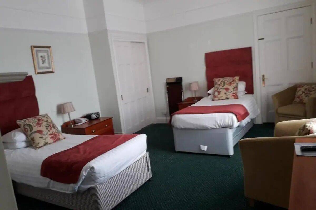 Desk, blackout drapes, iron/ironing board (on request), WiFi (free)