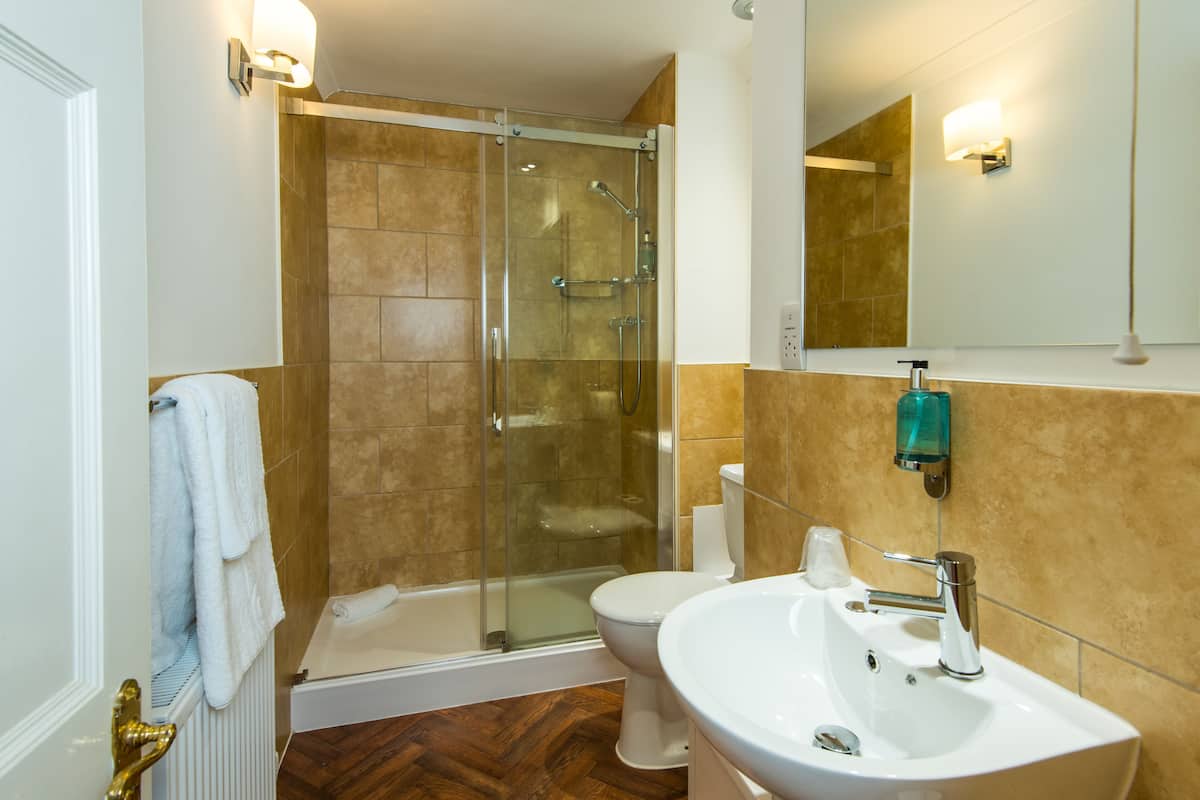 free toiletries, hair dryer, towels, soap