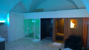 Parihoitohuone(ita), turkkilainen sauna, aromaterapiaa