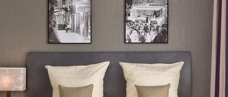 Premium bedding, pillowtop beds, in-room safe, desk