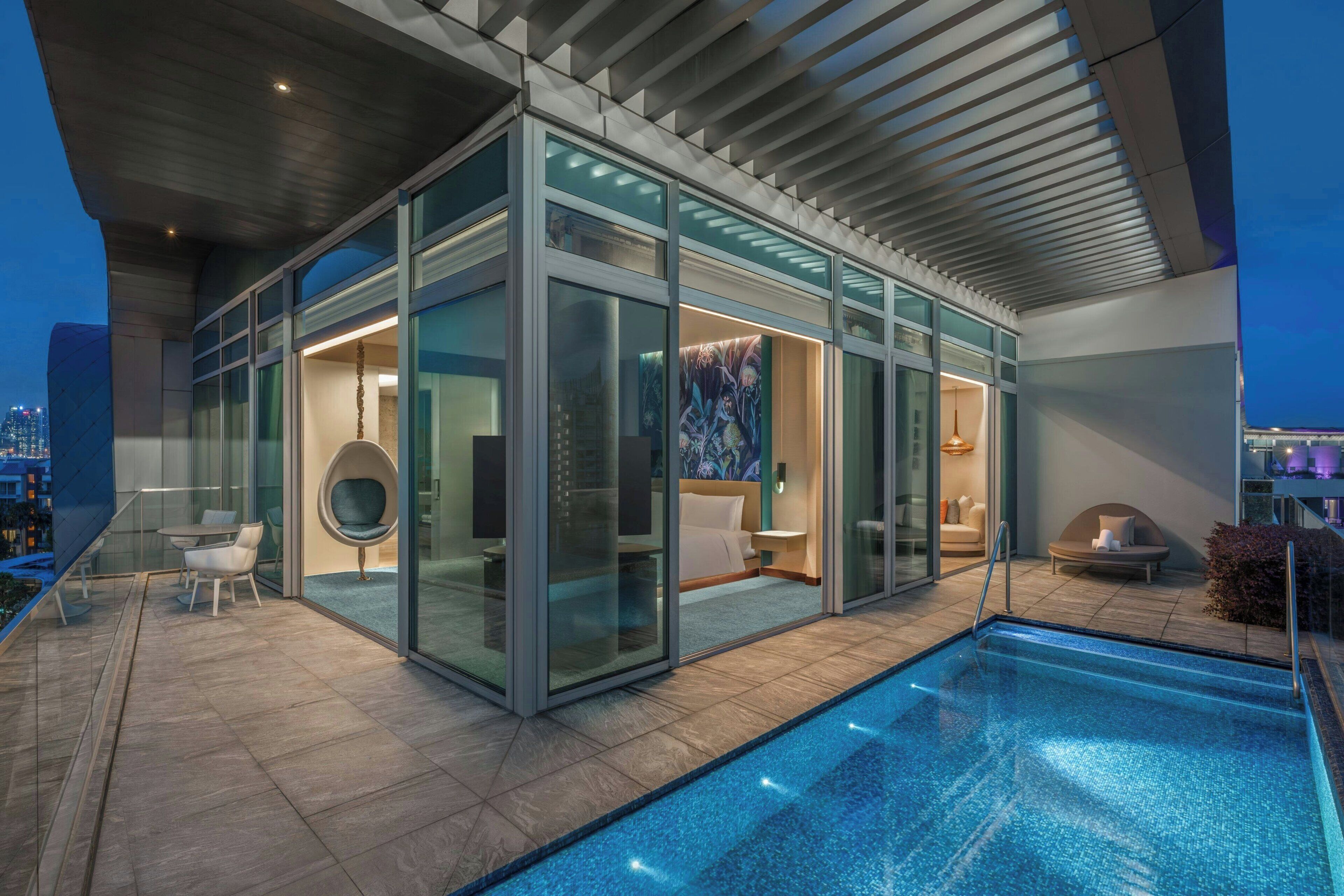 Escape Suite, 1 Bedroom | Draps en coton égyptien, literie de qualité, minibar, coffre-fort