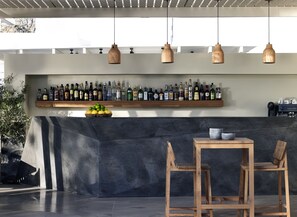 Cocktailbar, Blick auf den Strand