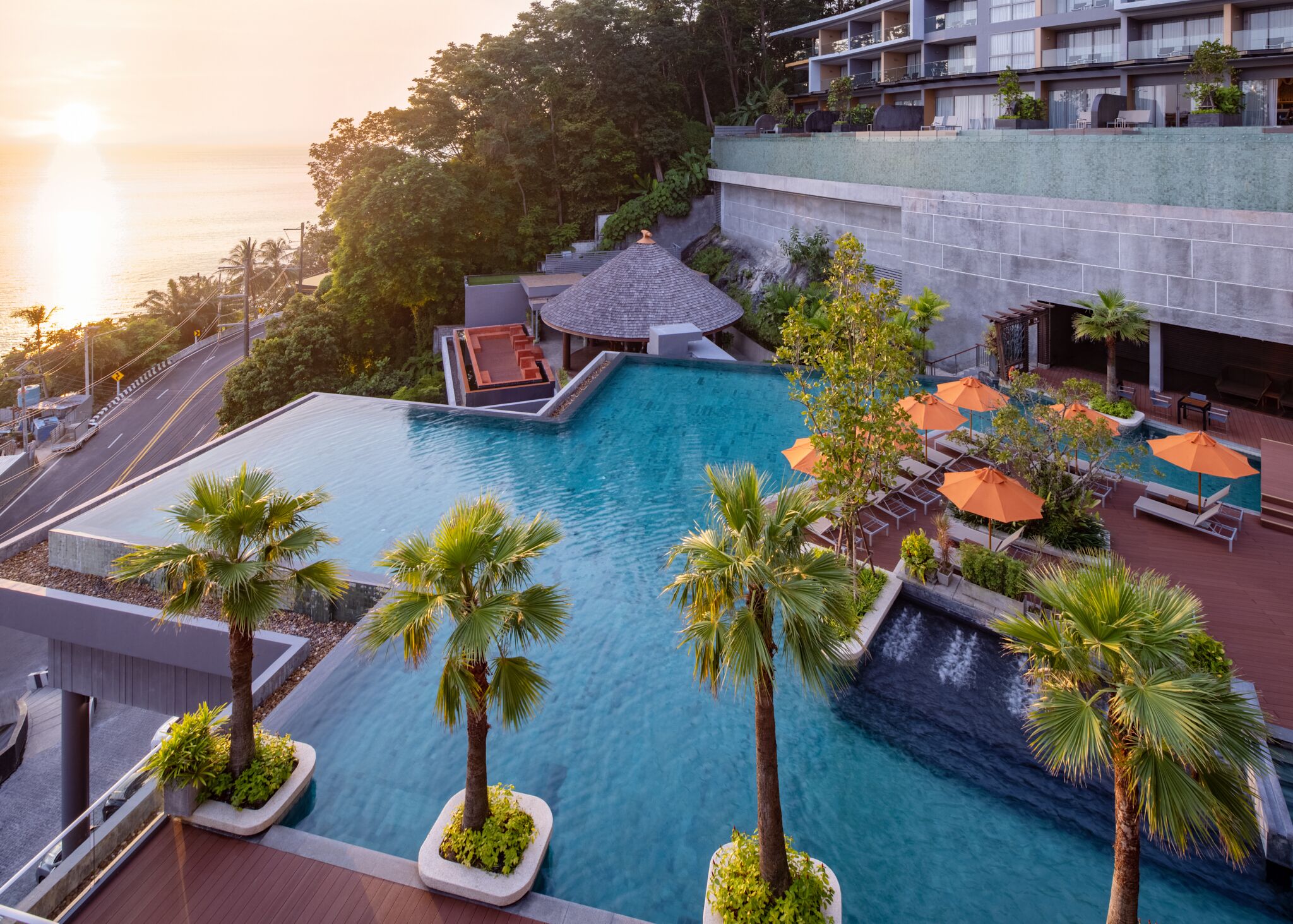 2 outdoor pools, pool umbrellas, pool loungers