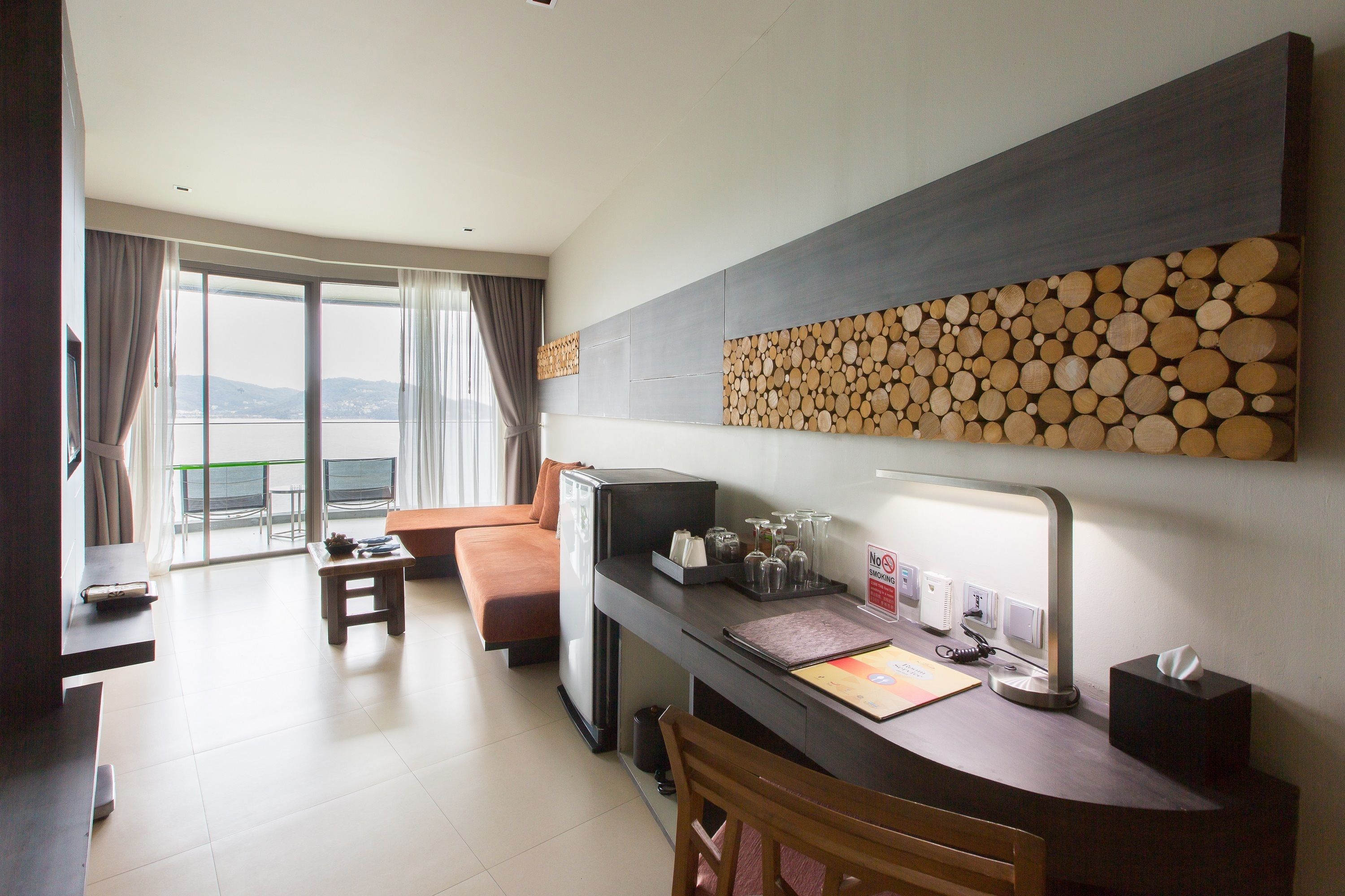 family room, sea view | living area | 46-inch led tv with satellite channels, tv