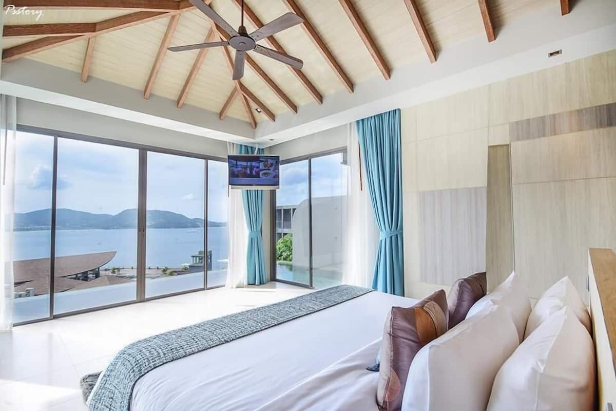 private pool villa two bedrooms with ocean view | premium bedding, minibar, in-room safe, individually decorated