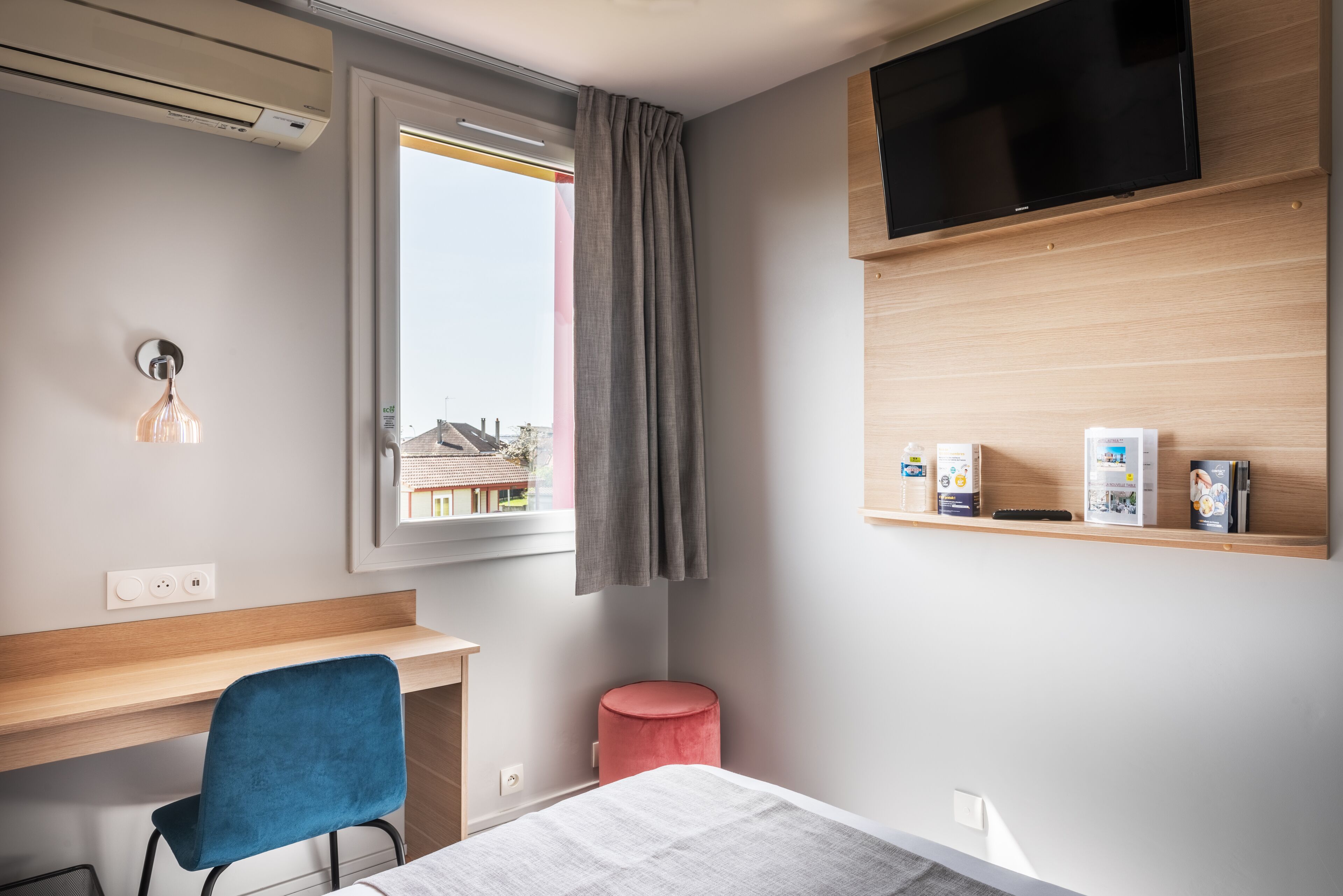 premium bedding, individually furnished, desk, laptop workspace