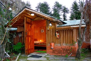 LOG HUTS | View from room - Snow King Retreat - The Heaven (Shimla)