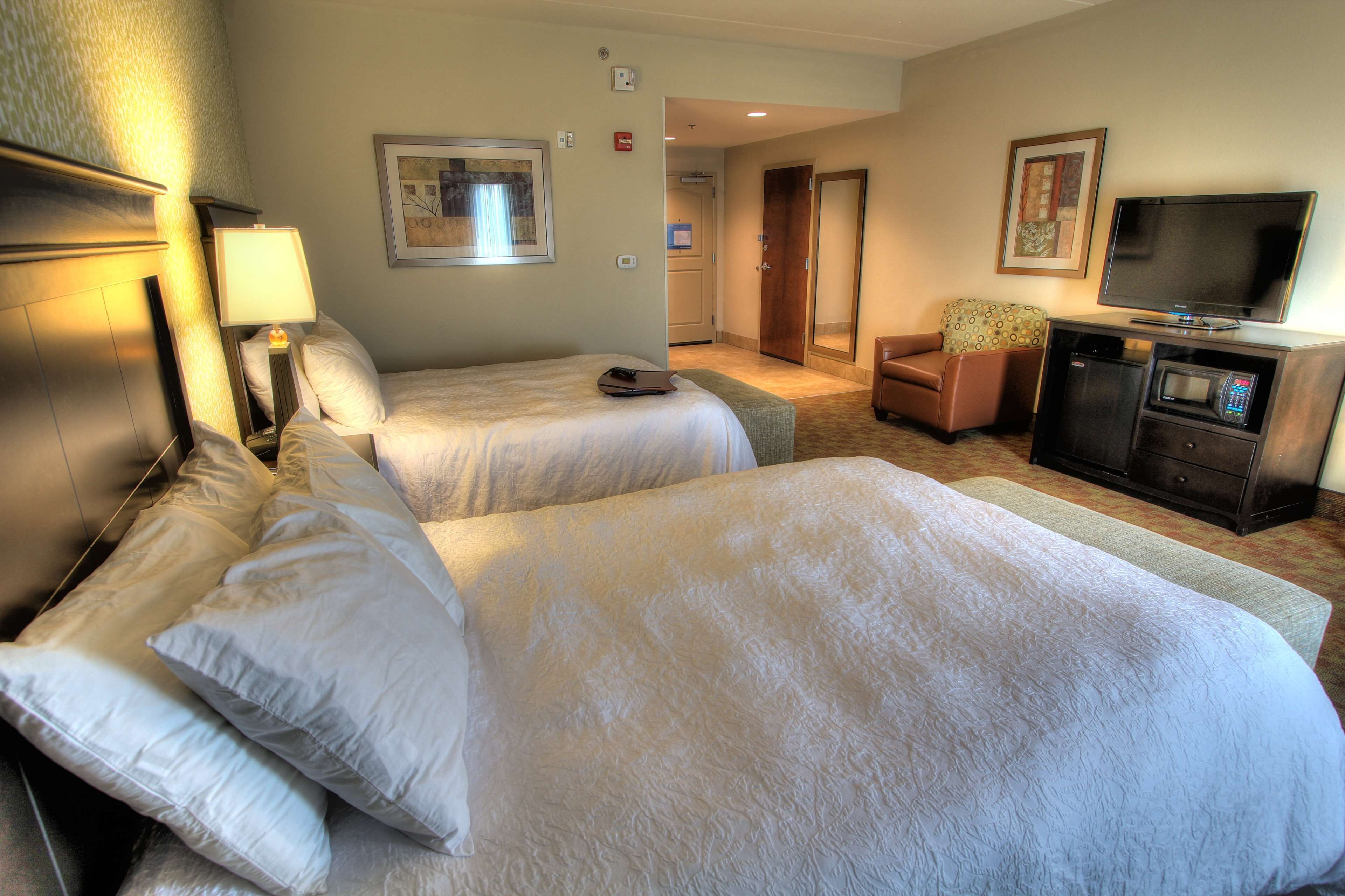 desk, blackout curtains, iron/ironing board, free cots/infant beds