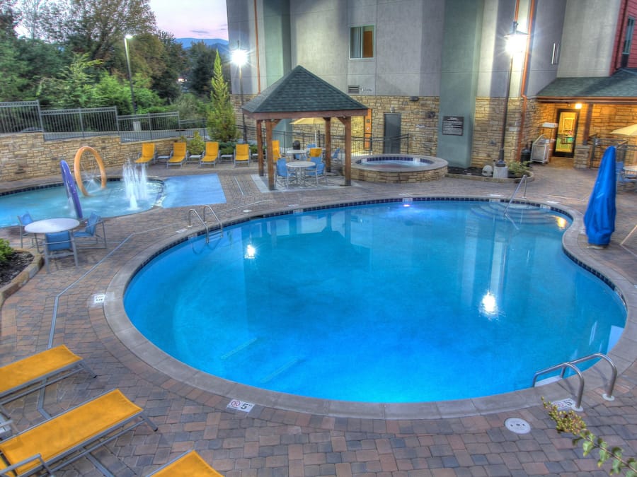 Indoor pool, seasonal outdoor pool