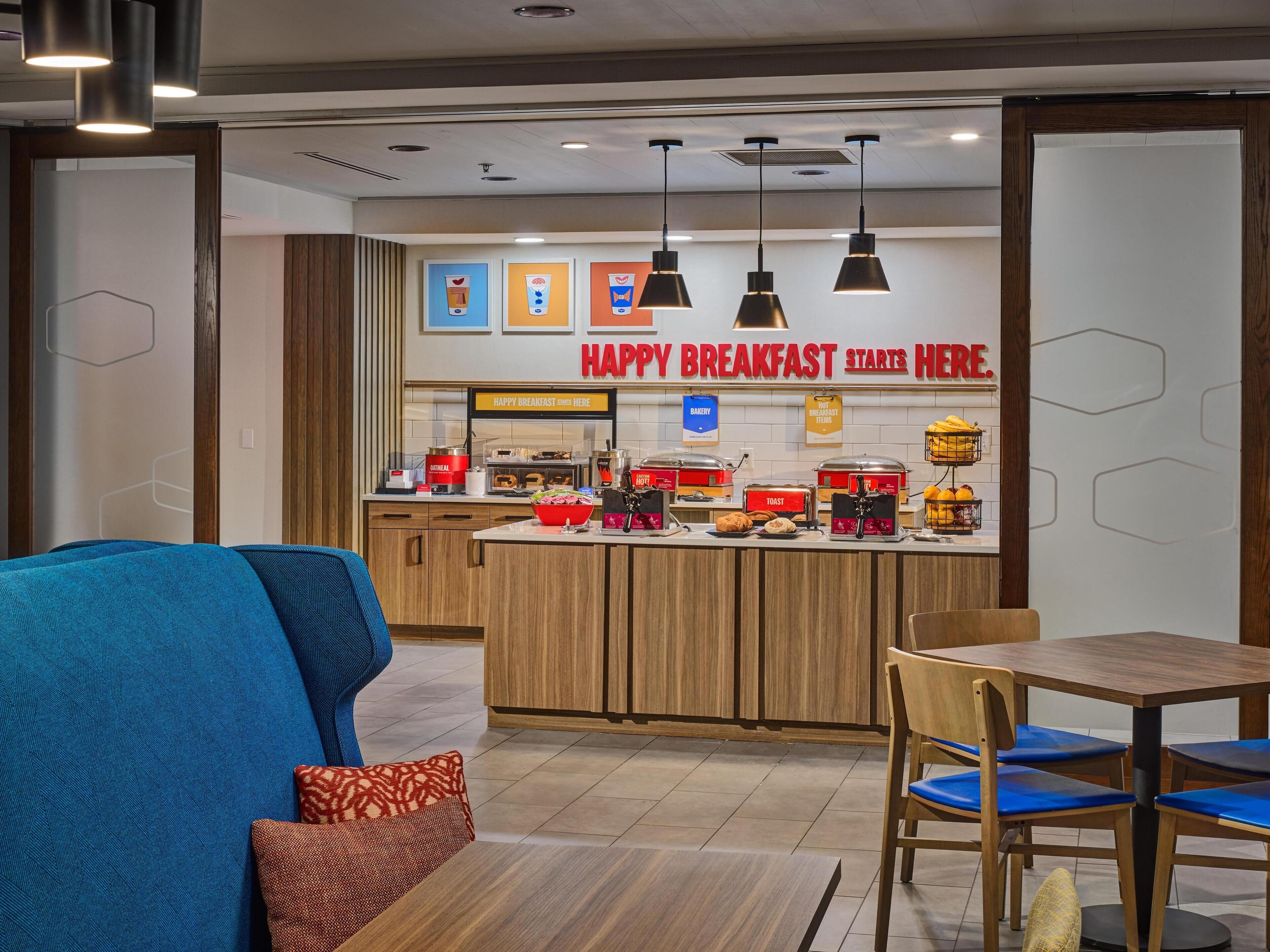 Free daily buffet breakfast