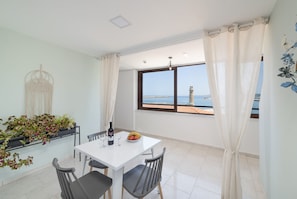 Classic Triple Room, Sea View | Terrace/patio - Faros Beach Hotel (Rethymno)