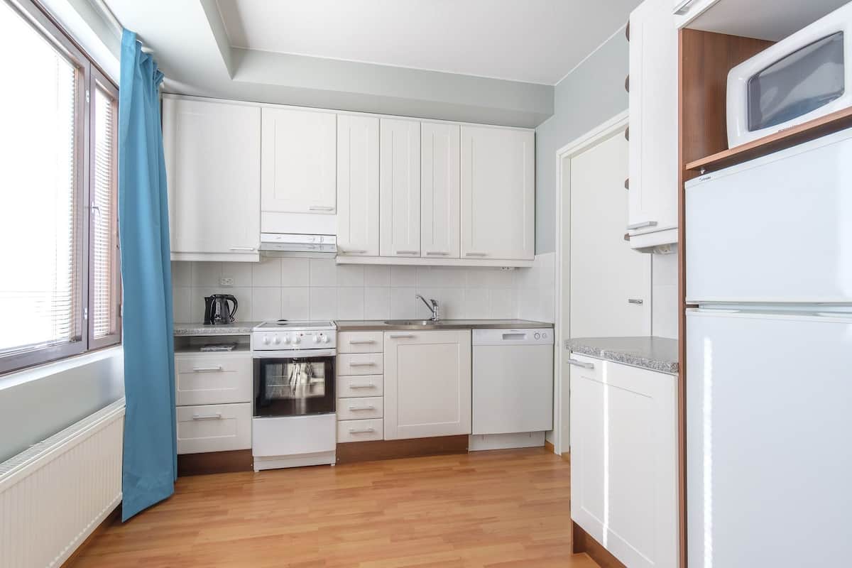 two bedrooms apartment with sauna and fireplace (annex building) | private kitchen | electric kettle