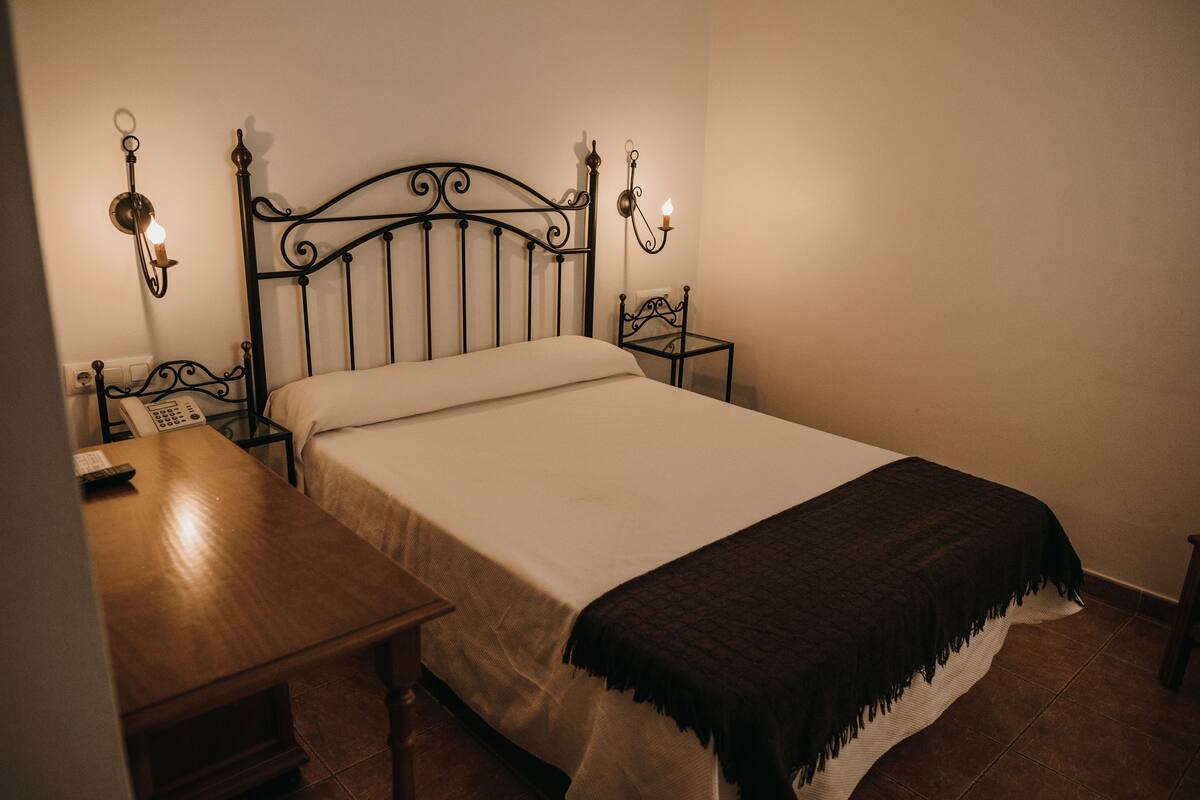 Desk, blackout curtains, iron/ironing board (on request), free WiFi