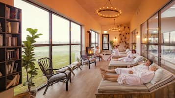 Couples treatment room(s), sauna, hot tub, body treatments, aromatherapy