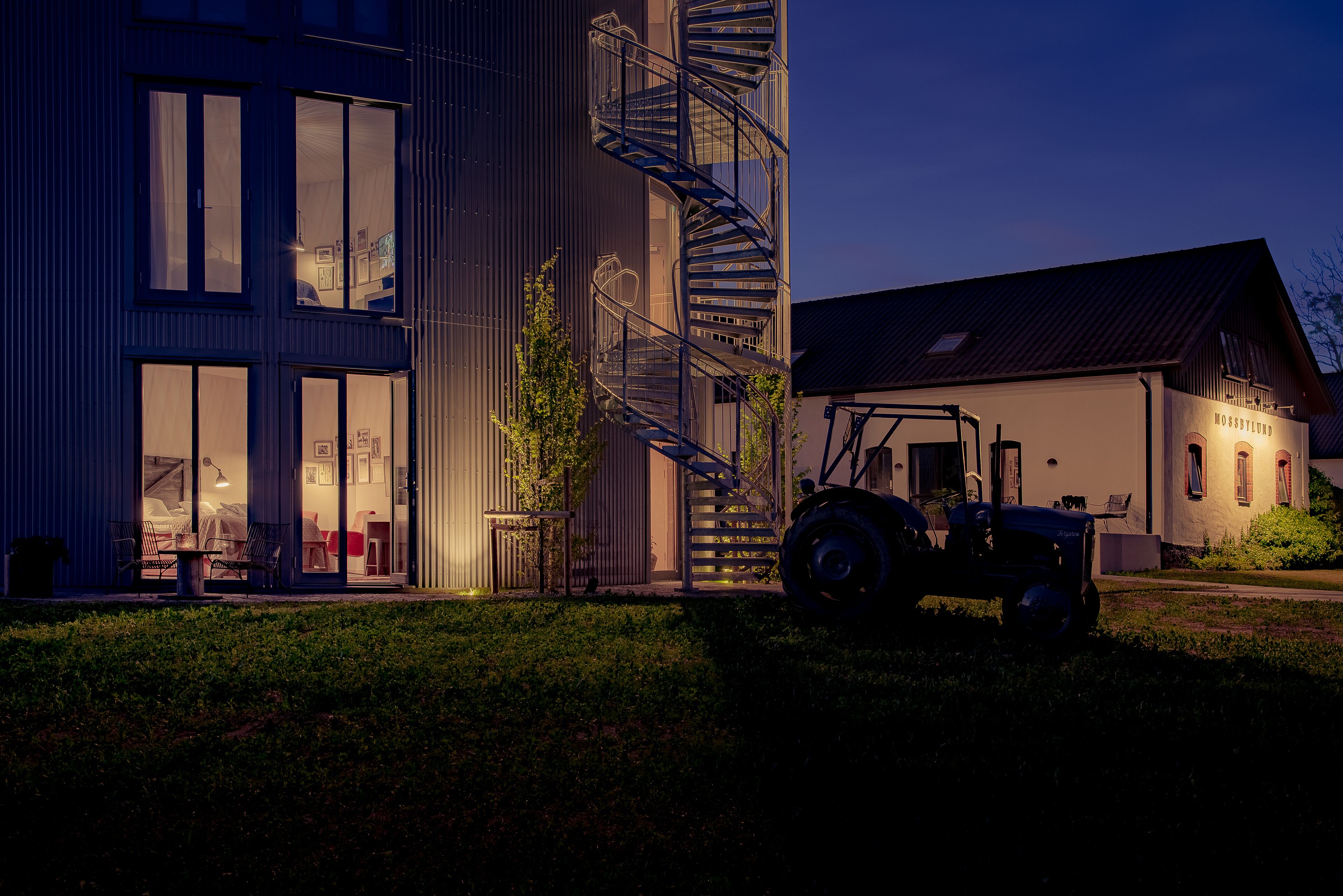 front of property – evening/night